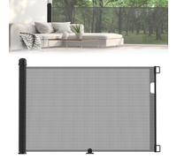 UISEBRT Barrière de protection, enroulable, extensible, de 0 à 300 cm, pour bébés et animaux domestiques, noire