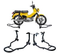 UISEBRT Béquille de moto avant et arrière - Réglable en largeur - Universel - Pour moto, voiture de tout terrain - Charge totale jusqu'à 850 kg - Noir