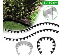 UISEBRT Bordure de pelouse en métal noir 10cm x 10m- Bordure de parterre flexible, bordure de tonte, bordure de tonte libre, bordure de parterre, bande de bordure de pelouse pour le jardin