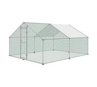 UISEBRT Cage à poulailler 3 x 4 x 2 m - Enclos avec toit en polyéthylène pour volailles, lapins, petits animaux domestiques, chiens (3 x 4 x 2 m)