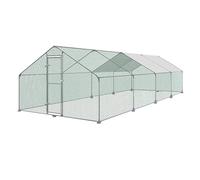UISEBRT Cage à poulailler - Enclos extérieur avec toit en polyéthylène - Pour volaille, lapins, petits animaux de compagnie, chiens (3 x 8 x 2 m)