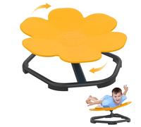 UISEBRT Carrousel - Chaise pivotante pour enfant - Autisme - Carrousel sensoriel - Jouet d'entraînement - Coordination physique et équilibre - Tabouret rotatif (jaune)