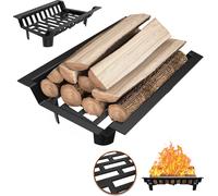 UISEBRT Grille de bois de cheminée Tréteau de feu Grille de support de bois Fer plat pour cheminées d'intérieur et d'extérieur, feu de camp, Max. 50kg, foyer robuste pour bois de cheminée