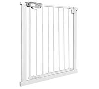 UISEBRT Grille de protection pour porte, sans perçage, adaptée pour les enfants, auto-close, en métal, en blanc, largeur : 75 à 85 cm