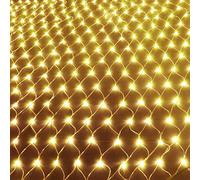 UISEBRT Guirlande Lumineuse LED Extérieur 6 x 4m - Filet Lumineux avec 8 modes pour Noël, Halloween, Jardin, Mariage Intérieur Décoration, IP44 Etanche (6 x 4m,Blanc Chaud)