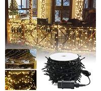 UISEBRT Guirlande Lumineuse LED Extérieure Intérieure 80m - Décoration pour Halloween, Noël, Pâques, Mariage, Fête, avec 8 modes d'éclairage, étanche IP44 (80m 800LED, Blanc chaud)