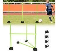 UISEBRT Kit de barres de saut Agility Grid Set Barres d'entraînement Agility Hobstacles Set d'obstacles multifonctions pour conditionnel, entraînement, dribbels, sports scolaires Vert