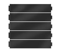 UISEBRT Lot de 10 bordures de pelouse en métal galvanisé 10 m 100 x 15 cm - Longueur : 5 m - Hauteur : 15 cm - Noir