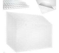 UISEBRT Lot de 14 plaques alvéolaires en polycarbonate résistant aux UV pour serres de jardin, double plaque alvéolaire, 605 x 1210 x 4 mm, transparentes