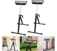 UISEBRT Lot de 2 tréteaux à roulettes réglables en hauteur 68-107cm Supports à roulettes tréteaux pliants tréteaux de support tréteaux de travail tréteaux de montage tréteaux de travail jusqu'à 60kg