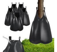 UISEBRT Lot de 5 sacs à eau pour arbres - 75 l - En PVC résistant aux UV - Avec fermeture éclair - Pour jardin et ville - Noir