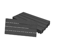 UISEBRT Lot de 6 carreaux de sol WPC aspect bois pour balcon, balcon, terrasse, 30 x 60 cm, anthracite