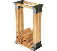 UISEBRT Lot de 8 supports d'empilage pour bois de chauffage - Pour intérieur et extérieur