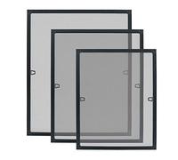 UISEBRT Moustiquaire pour fenêtre avec cadre fixe en aluminium, sans perçage, 80 x 100 cm, anthracite