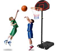 UISEBRT Panier de basket pour enfants Réglable en hauteur 160-210cm Pied de basket transportable avec roulettes Pied de basket