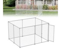 UISEBRT Poulailler - 250 x 200 x 150 cm - En tubes galvanisés - Avec porte verrouillable - Pour poules, lapins, volailles, petits animaux