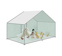 UISEBRT Poulailler, poulailler, cages, petit animal, cadre en acier galvanisé avec toit en polyéthylène pour volaille, lapin, petits animaux de compagnie (3 x 2 x 2 m)