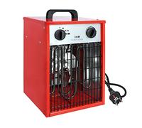 UISEBRT Radiateur électrique soufflant professionnel 3 kW avec 3 niveaux de chauffage, thermostat intégré, protection contre les surcharges, chauffage de chantier, 3000 W