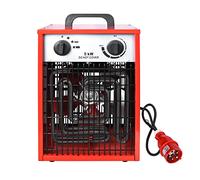 UISEBRT Radiateur soufflant électrique 5 KW 400V - Chauffage électrique de chantier avec thermostat & 4 niveaux de chauffage (5 KW)