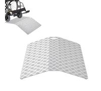 UISEBRT Rampe de seuil pour fauteuil roulant, Rampe en aluminium pour fauteuil roulant, Pont de seuil antidérapant portable avec poignées, Capacité de charge 270 kg (60 x 70 x 10 cm)