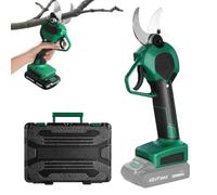 UISEBRT Sécateur électrique professionnel 48 V 3000 mAh - Diamètre de coupe 30 mm - Avec 2 piles rechargeables et 2 lames, ciseaux de coupe pour jardins, parterres de fleurs, branches