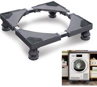 UISEBRT Socle réglable pour machine à laver Socle pour machine à laver 4 pieds pour sèche-linge, machine à laver et réfrigérateur MAX 200kg Gris