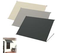 UISEBRT Store enrouleur de protection solaire 150 x 143 cm, ombrage de balcon en tissu polyester 180 g/m², store de balcon résistant aux UV, distributeur d'ombre pour fenêtre, anthracite