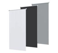 UISEBRT Store enrouleur occultant sans perçage pour fenêtre - Store à traction latérale - Protection solaire - Gris - 110 x 160 cm