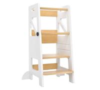UISEBRT Tour d'apprentissage pour enfants à partir de 1 an, aide à la position debout réglable en hauteur sur 3 positions, tour d'exploration en bois, ustensile de cuisine avec surface antidérapante
