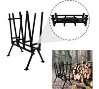 UISEBRT Tréteau de sciage en acier de haute qualité, capacité de charge jusqu'à 400 kg, aide à la coupe du bois de chauffage, flexible et facilement transportable, avec étrier de blocage et pieds régl