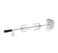 UISEBRT Universel Barbecue Rôtisserie en Acier Inoxydable Tournebroche Kit 107cm - Set de brochettes pour Grill avec moteur 220-240V, avec 2 broches à viande