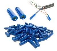 UISKEDS Connecteurs de fil remplis de gel de type B, bornes à balle, contact en silicone, isolation PVC, bleu (100 pièces)