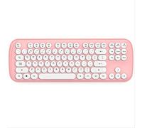 uitheshy Mini Clavier sans Fil Office réglé Autour de Keycap Souris sans Fil à clé Rose