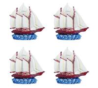 Uitndvyte Aquariums Paysage Artificiel Bateaux à Voile Terrarium Paysage Crevettes Voile Bateaux Statue Aquariums Habitat Décors Résines Modèle de Navire pour Aquarium