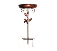 Uitndvyte Bain d'oiseaux de jardin avec finition en métal antique, parfait pour attirer les oiseaux dans votre jardin