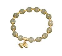 Uitndvyte Chaîne à main avec pendentif fleur de lotus en cristal pour mariage, style chinois traditionnel, accessoire d'anniversaire