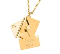 [Uitndvyte] Collier avec pendentif en acier inoxydable avec message secret d'amour pour femme, petite amie, épouse