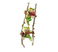 Uitndvyte Échelle d ' de Grenouille avec Figurine Artisanale en, A | Statue d ' animal avec conception détaillée pour la décoration d ' étagère de jardin de maison, ornement suspendu