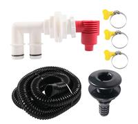 Uitndvyte Ensemble aérateur double fonction avec vanne de vidange pour bateau de pêche vivant - Résistant à l'eau de l'océan - Aérateur professionnel de qualité pêcheur - Avec double ports