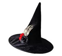 [Uitndvyte] Halloween sorcière rose applique carnaval fête chapeau diable Cosplay outil adulte adolescent avec tête de mort main
