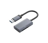 Uitndvyte Lecteur de cartes USB 3.0 en alliage d'aluminium prenant en charge les cartes TF et les cartes TF Vitesse rapide 5 Gbit/s Transfert Plug Play Indicateurs LED et lecteur de carte TF