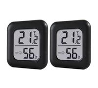 Uitndvyte Lot de 2 thermomètres hygromètres polyvalents en ABS pour de multiples applications de pièces Scène de contrôle de la température de haute précision