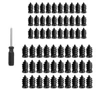 Uitndvyte Lot de 60 bouchons de réparation de pneus avec tournevis pour réparation de crevaison sans danger pour l'environnement sur les véhicules et motos dans un usage quotidien