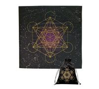 Uitndvyte Sac à cordon pour bijoux, dés et cartes, nappe, cadeaux, pochettes, tarots, sac de transport, Nappe et sac