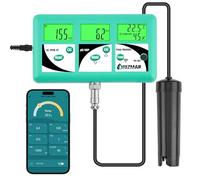 UIUZMAR pH EC TDS Moniteur pour Hydroponie 7 en 1 | pH EC PPM CF Température Testeur D'humidité De L'air Pour L'aéroponie Contrôler La Conductivité pH De La Solution Nutritive