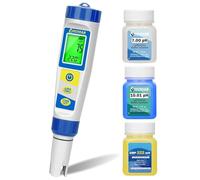 UIUZMAR Testeur de pH, de Sel et de Chlore pour Piscines, Numérique 7 en 1 pour L'eau des Piscines, Testeur Multifonctionnel de pH, EC, ORP et TDS pour Piscines au Sel, Aquariums