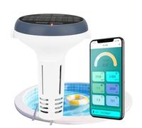 UIUZMAR Testeur intelligent de pH et chlore pour piscine d'eau salée, compteur de pH, chlore, salinité, ORP. WiFi, 7 en 1, avec recharge solaire, pour piscine et hydromassage