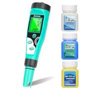 UIUZMAR Testeur Numérique de pH et de Chlore pour Piscines, Testeur de pH et de Salinité pour Piscines au sel, Testeur D'eau 7 en 1 avec Mesure du Chlore Libre, du pH, Sel, ORP, TDS, EC, Temp