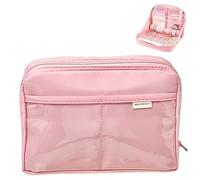 UIVXXUD Trousse à Crayons esthétique Kawaii - Grande capacité en Toile, Rose, Tous Les Jours