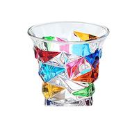 UIYIHIF Gobelets à Whisky en Vitrail Peints à la Main Verres à Whisky en Cristal Peints à la Main Verres à Vin et Bourbon Rocks Verre à Whisky pour Boire des Cocktails Irlandais(Glace craquelée)